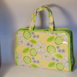 Cosmetic Bag Travel Bag New Nevwr Used ~ Zipper Pockets Snap Closure